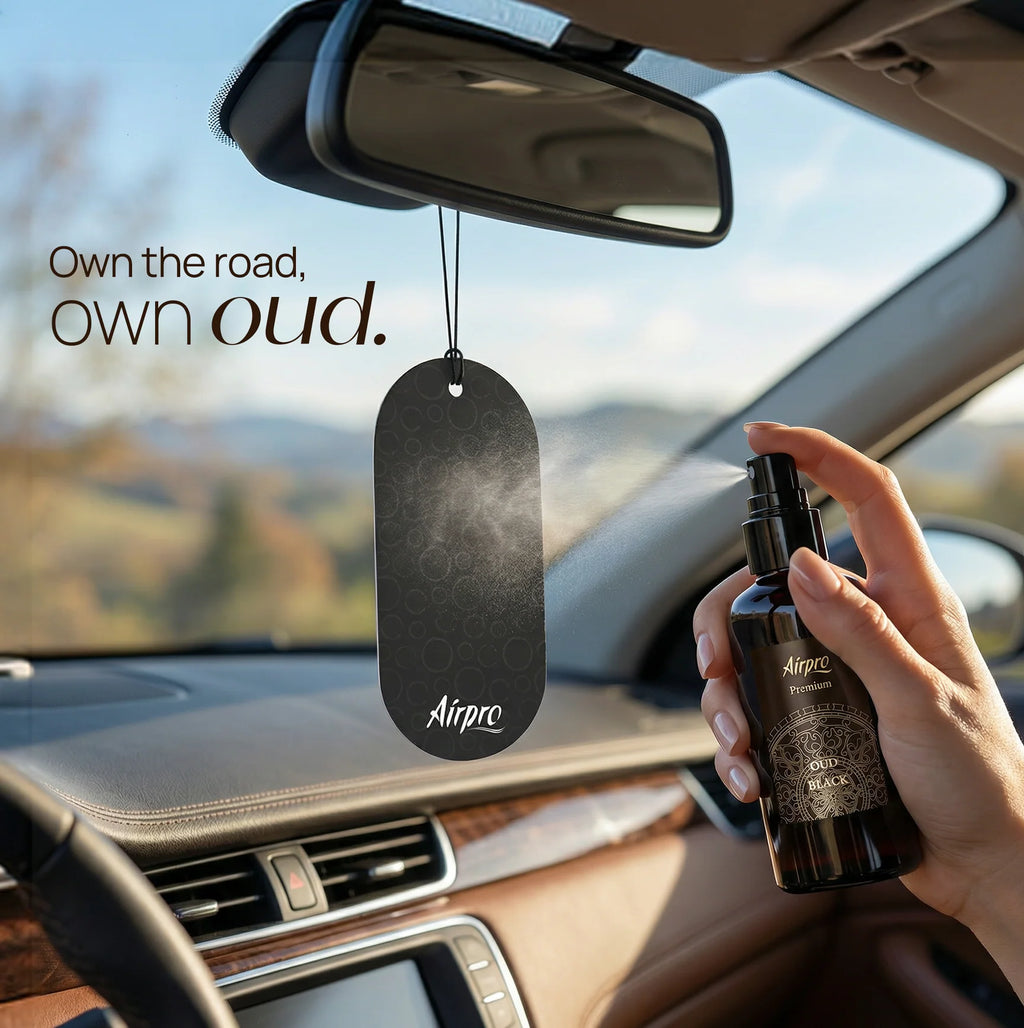 Airpro Premium Oud Black Car Perfume Spray – 100ml