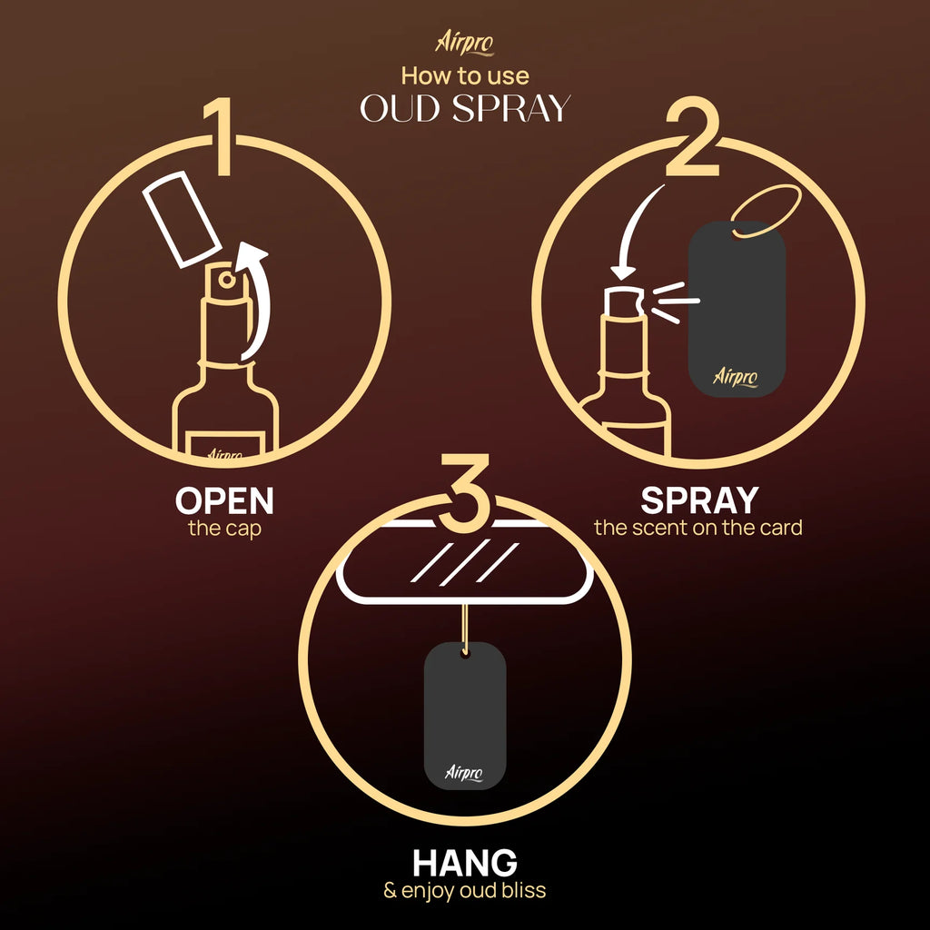 Airpro Premium OUD Silver perfume spray 100ml with premium luxury packaging
