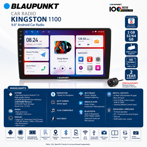 Blaupunkt Kingston 1100 Android car stereo online at C3 Auto Care