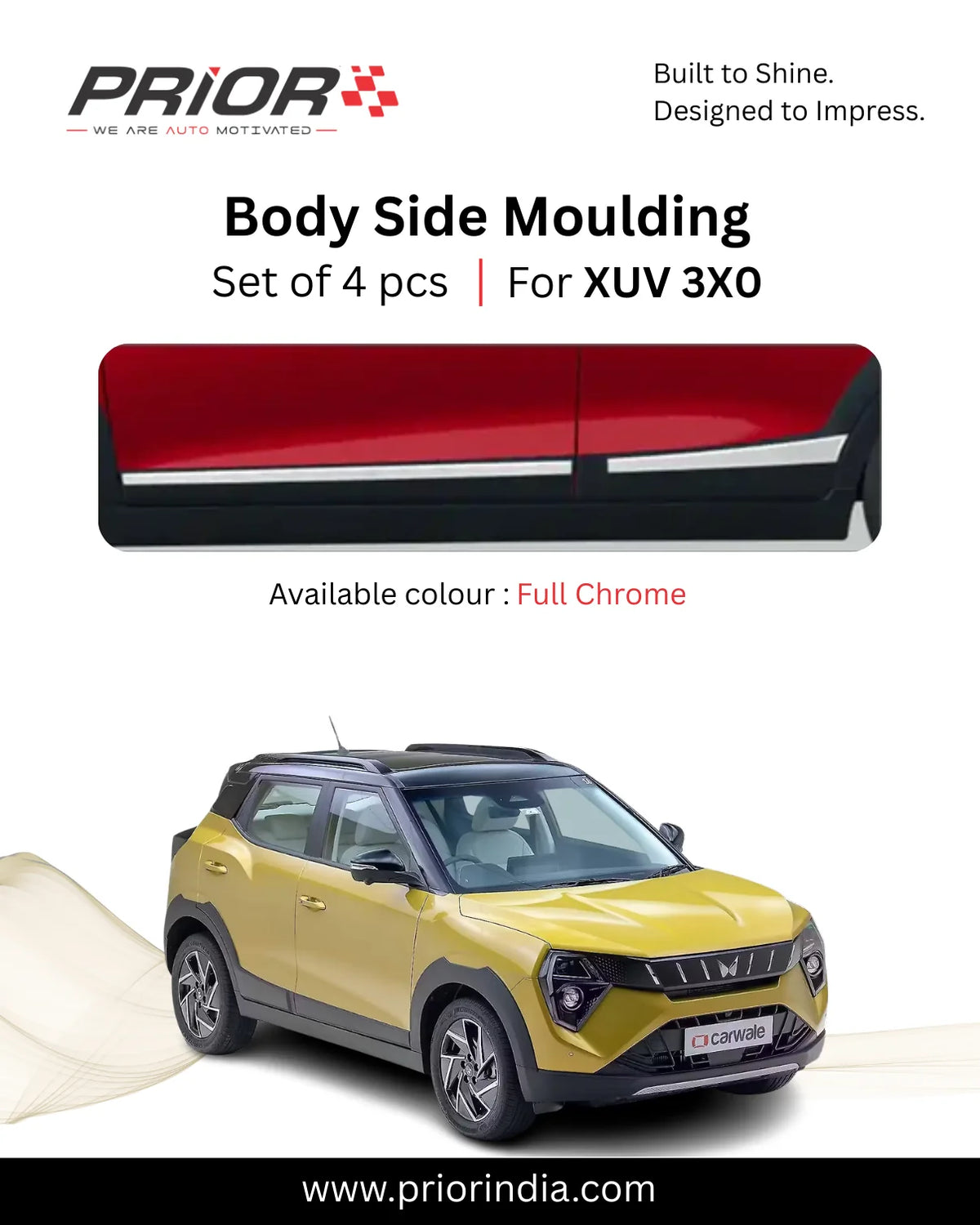 PRIOR Body Side Moulding – Vehicle Specific | Set of 4