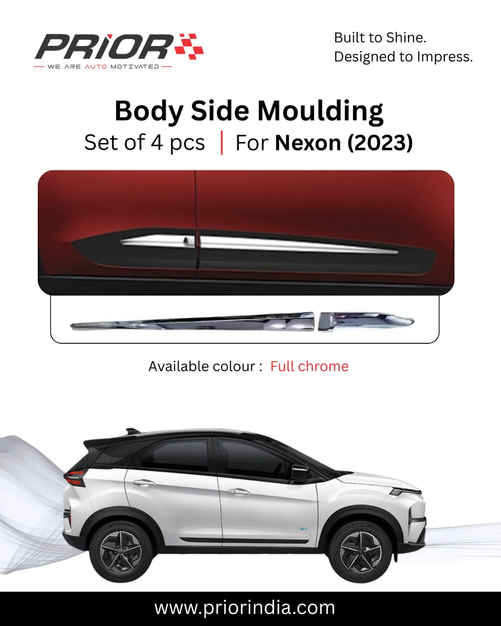 PRIOR Body Side Moulding – Vehicle Specific | Set of 4