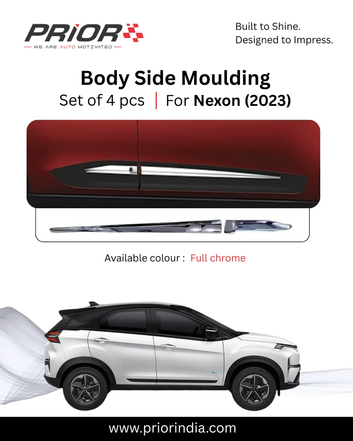 PRIOR Body Side Moulding – Vehicle Specific | Set of 4