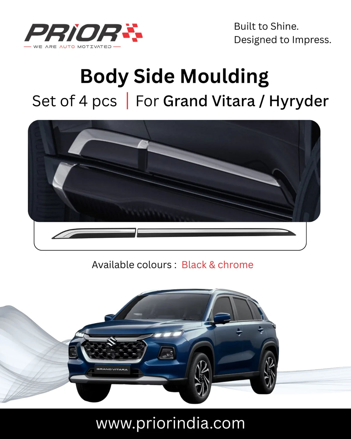 PRIOR Body Side Moulding – Vehicle Specific | Set of 4