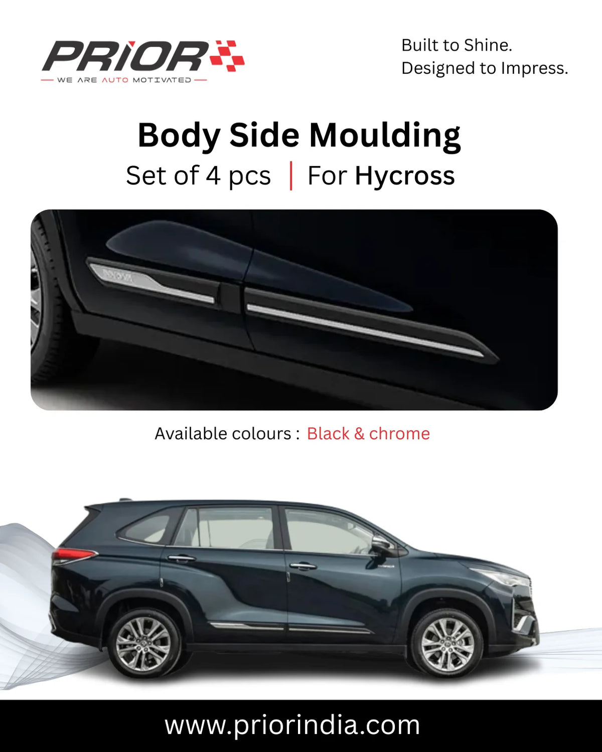 PRIOR Body Side Moulding – Vehicle Specific | Set of 4