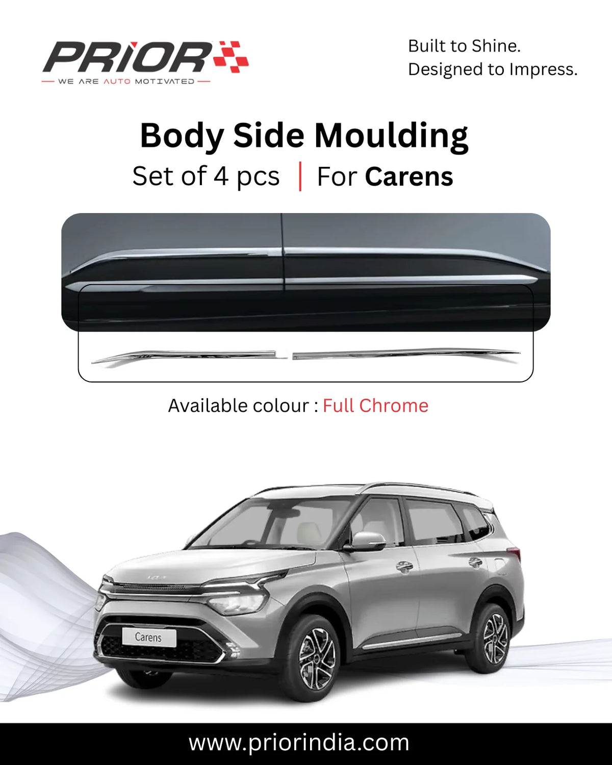 PRIOR Body Side Moulding – Vehicle Specific | Set of 4