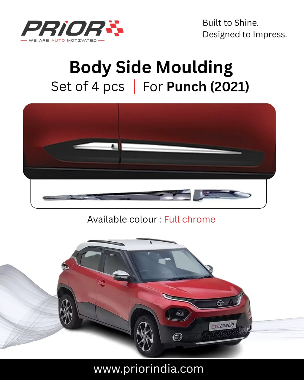 PRIOR Body Side Moulding – Vehicle Specific | Set of 4