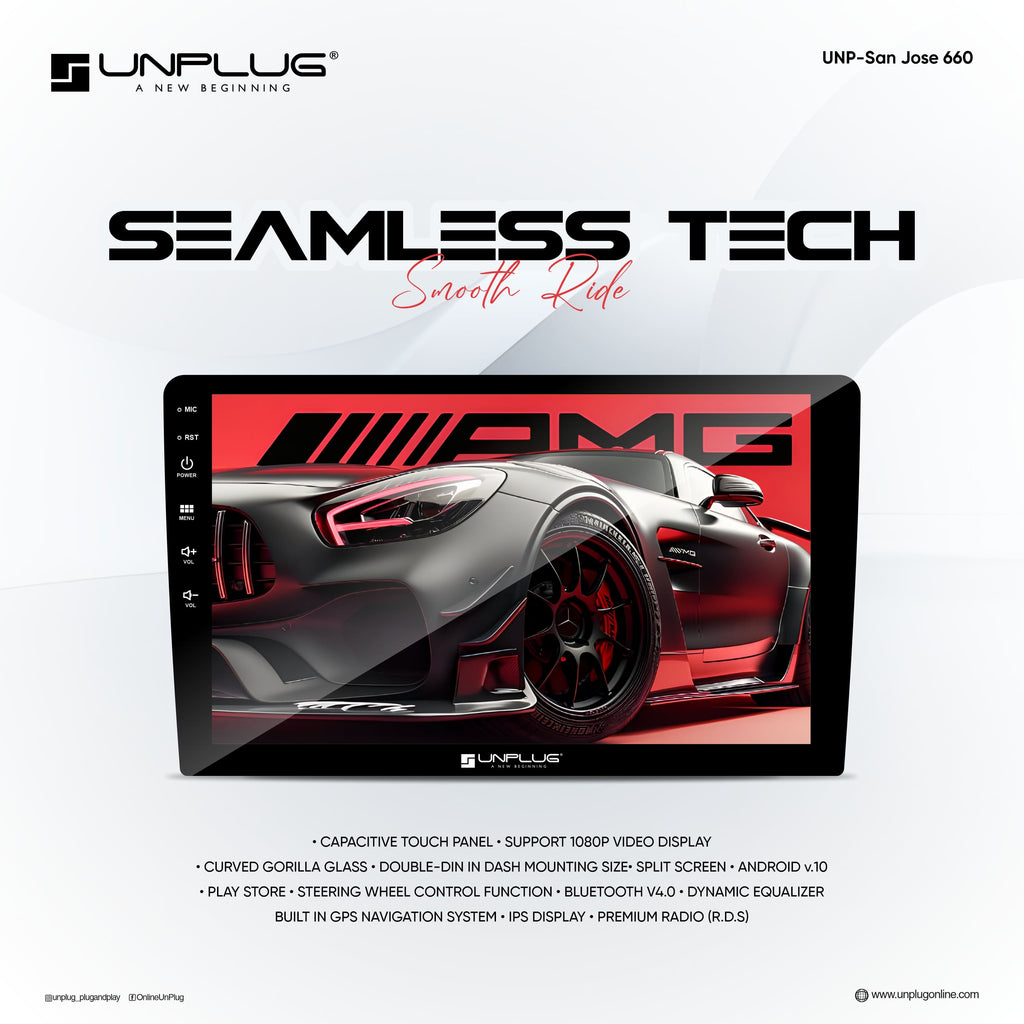 UNPLUG San Jose 660 with licensed Wireless Apple CarPlay and Wireless Android Auto