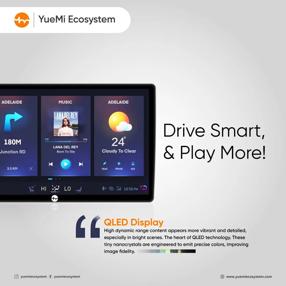 Yuemi E1 car infotainment system with Bluetooth WiFi DSP and AHD camera support