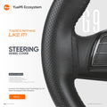 Yuemi G9 genuine leather hand stitched car steering wheel cover
